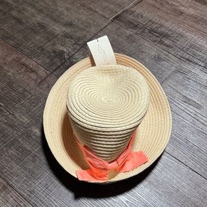 NWT Joie Tan and Pink Kids Hat